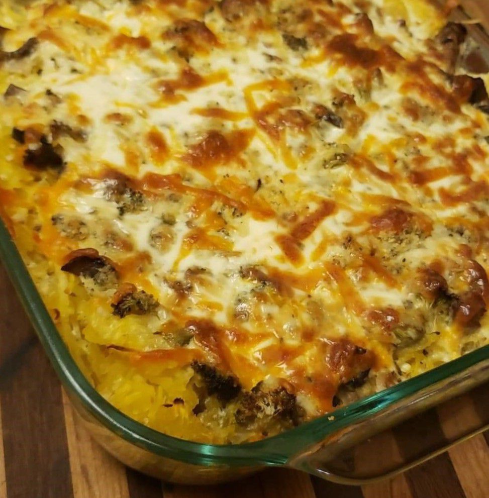 Spaghetti Squash Cheese Bake