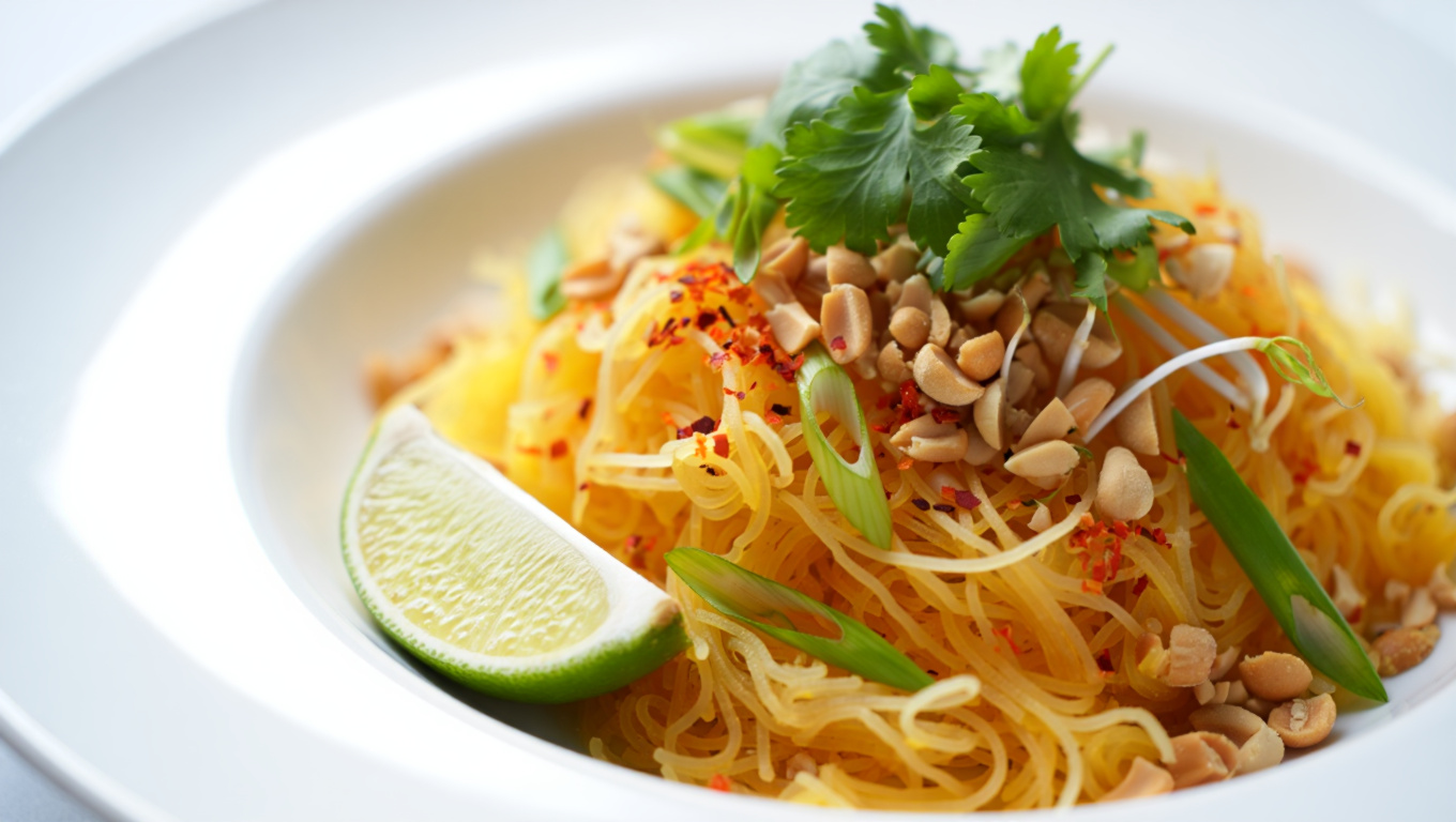 Spaghetti Squash Pad Thai Twist