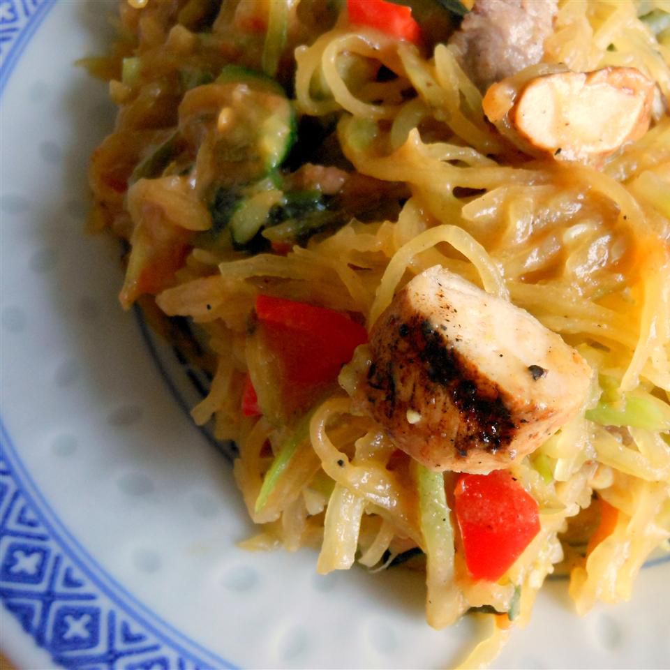 Spaghetti Squash Pad Thai Twist