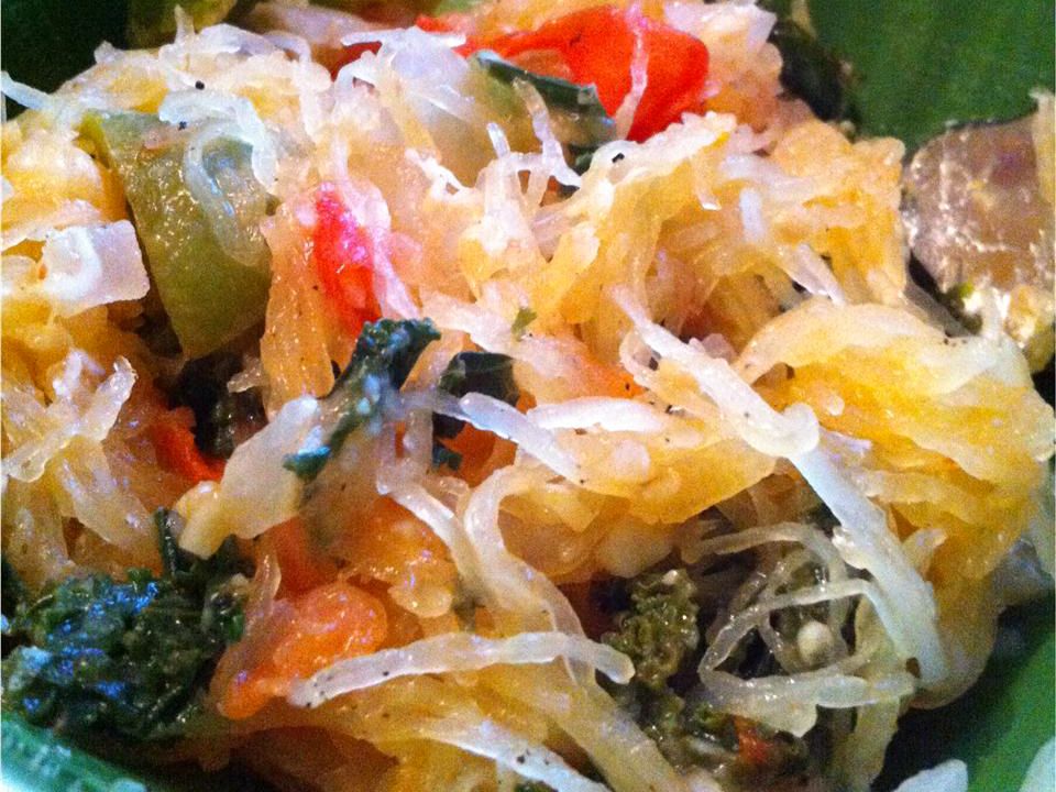Spaghetti Squash Veggie Primavera