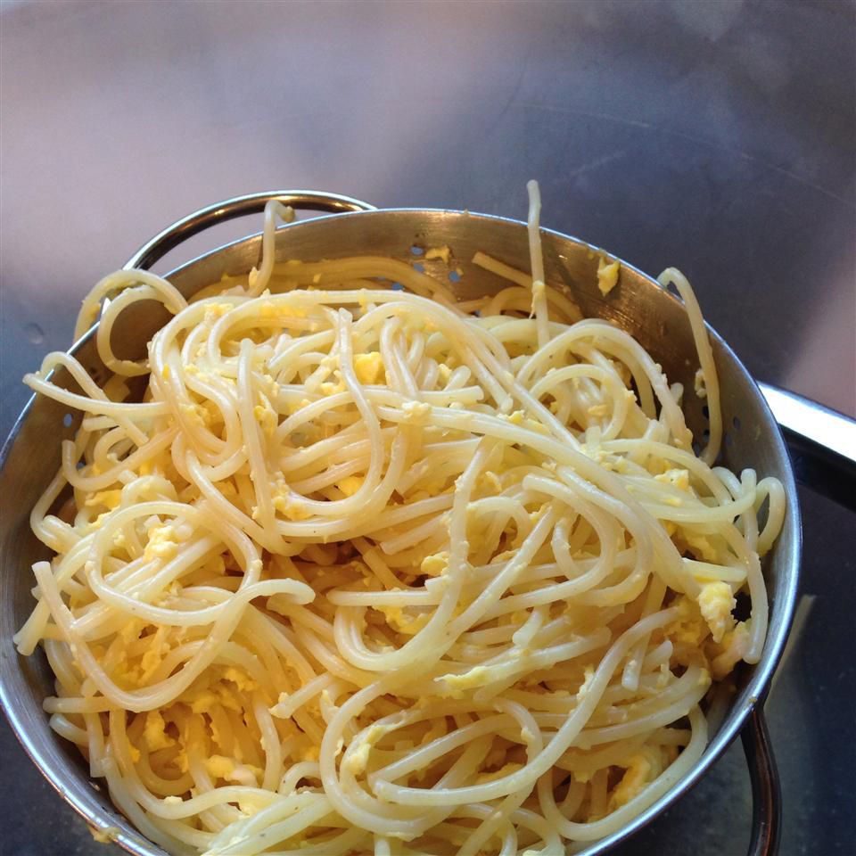 Spaghetti with Fried Eggs