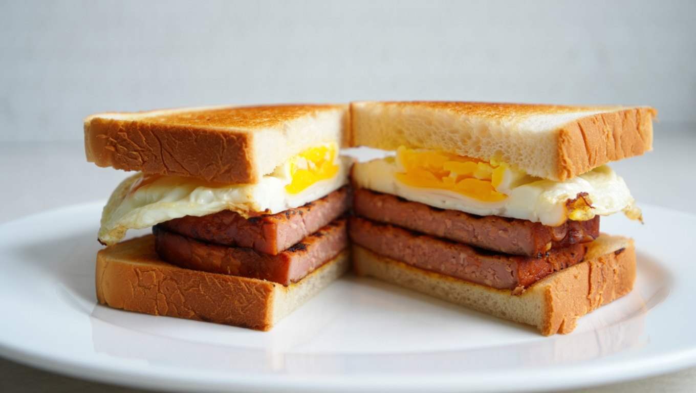 Spam and Egg Sandwich