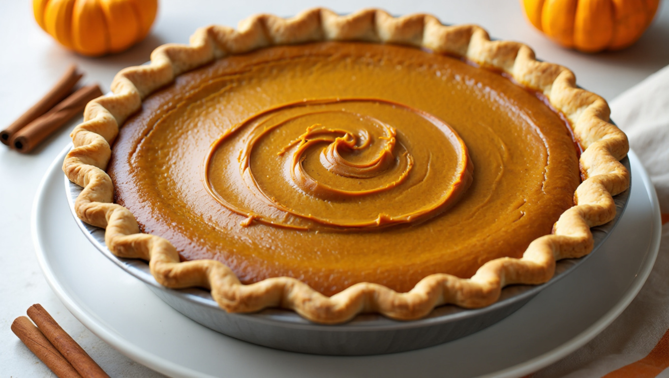 Spiced Fireball Pumpkin Pie