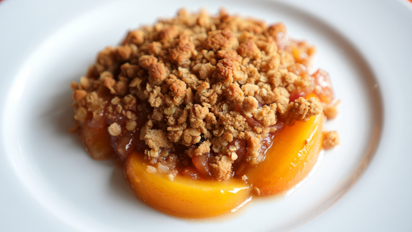 Spiced Peach Crumble