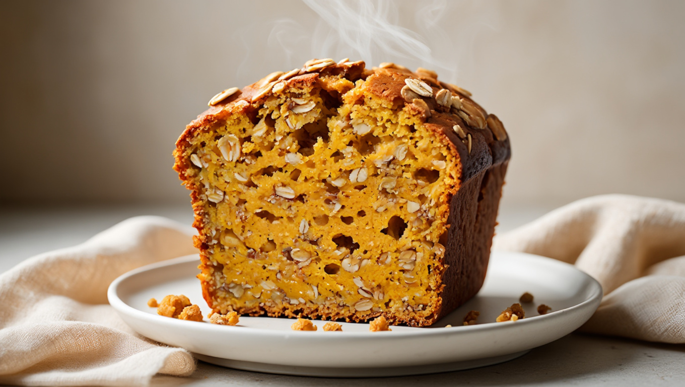 Spiced Pumpkin Oat Bread