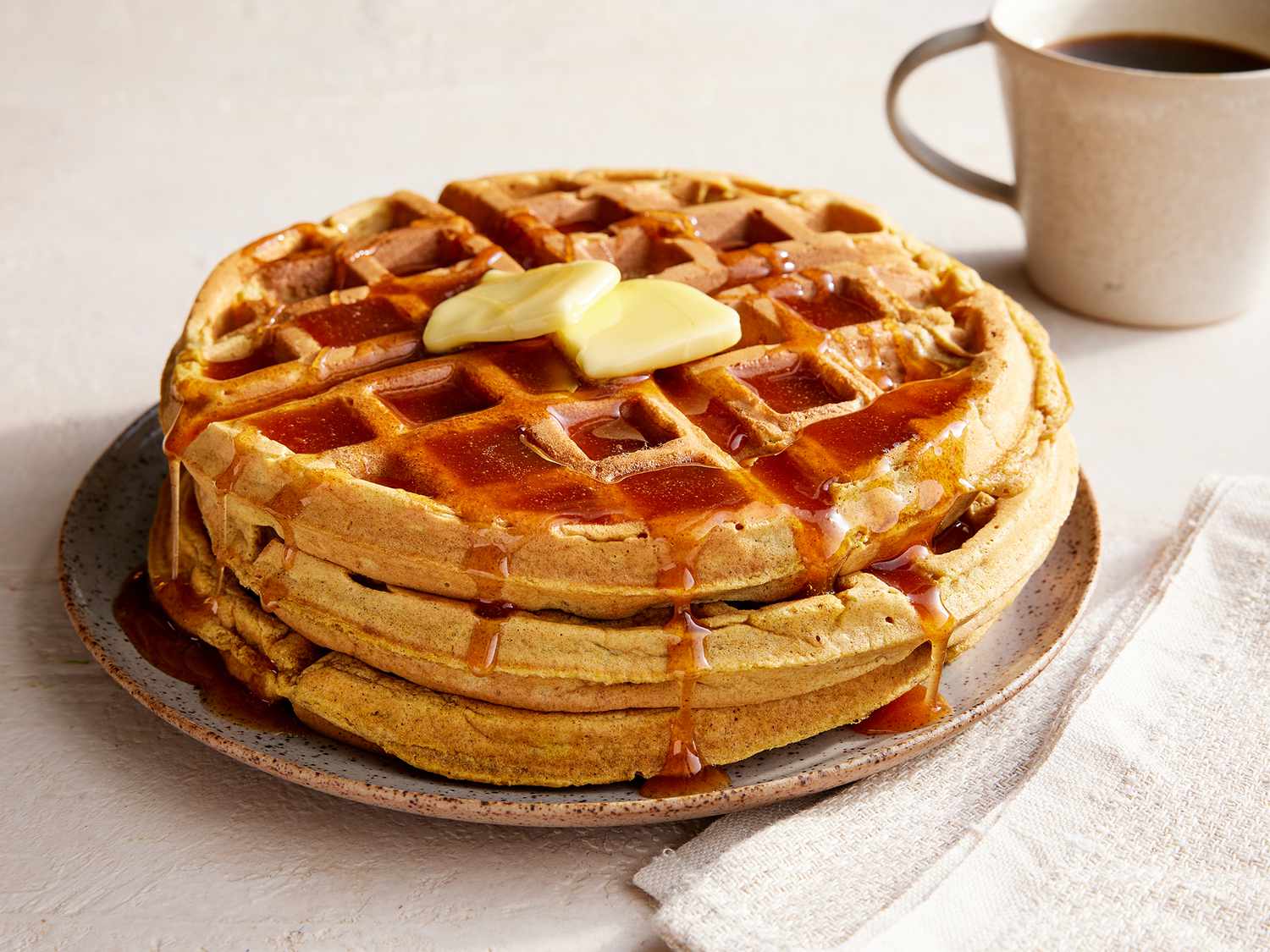 Spiced Pumpkin Waffles