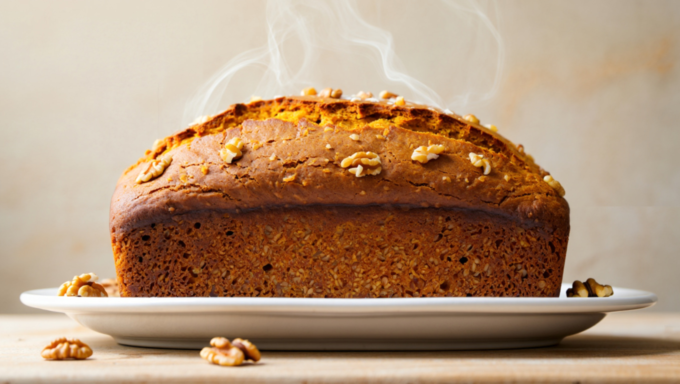 Spiced Pumpkin Walnut Bread