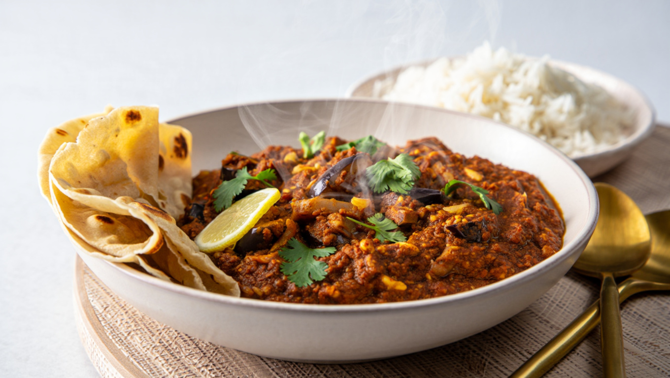 Spicy Baingan Bharta (Indian Eggplant Curry)
