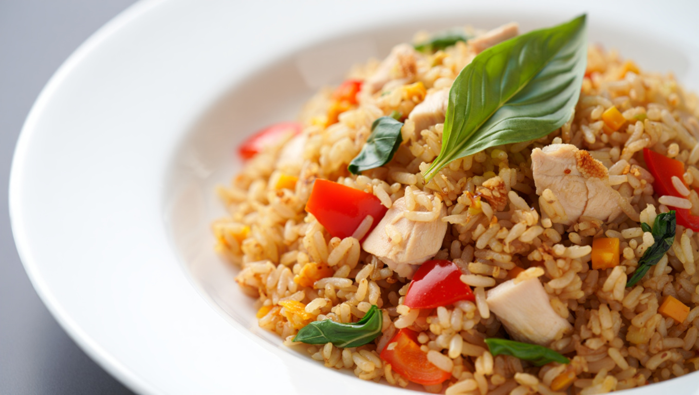 Spicy Basil Chicken Fried Rice