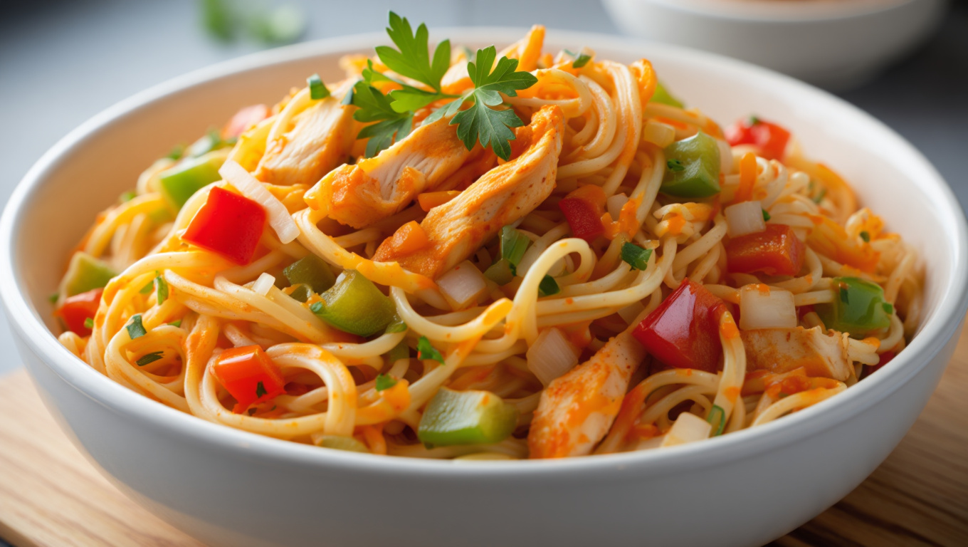 Spicy Buffalo Chicken Pasta Salad