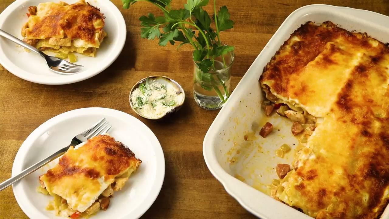 Spicy Cajun Chicken Lasagna