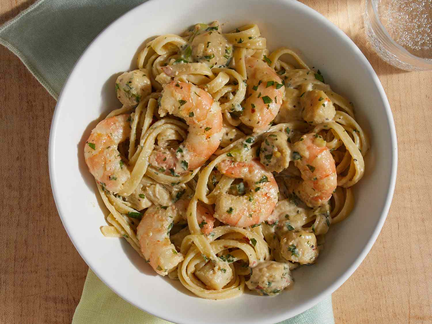 Spicy Cajun Seafood Fettuccine