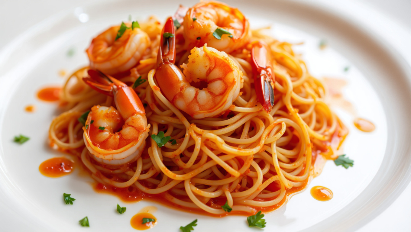 Spicy Cajun Shrimp Spaghetti