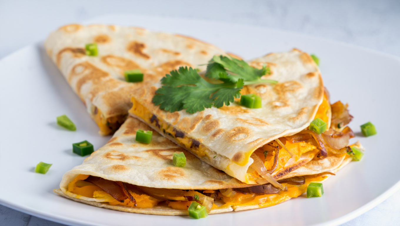 Spicy Caramelized Onion and Jalapeño Quesadillas