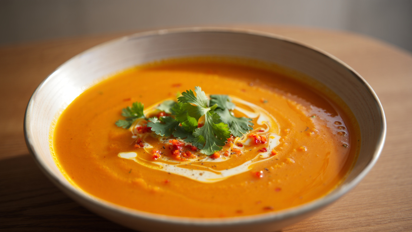 Spicy Carrot Cilantro Soup