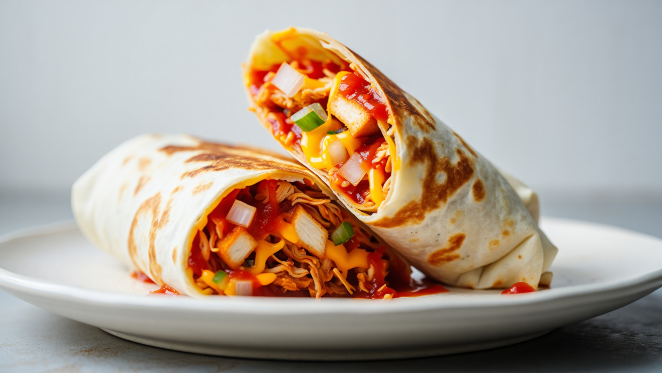 Spicy Chicken Burritos