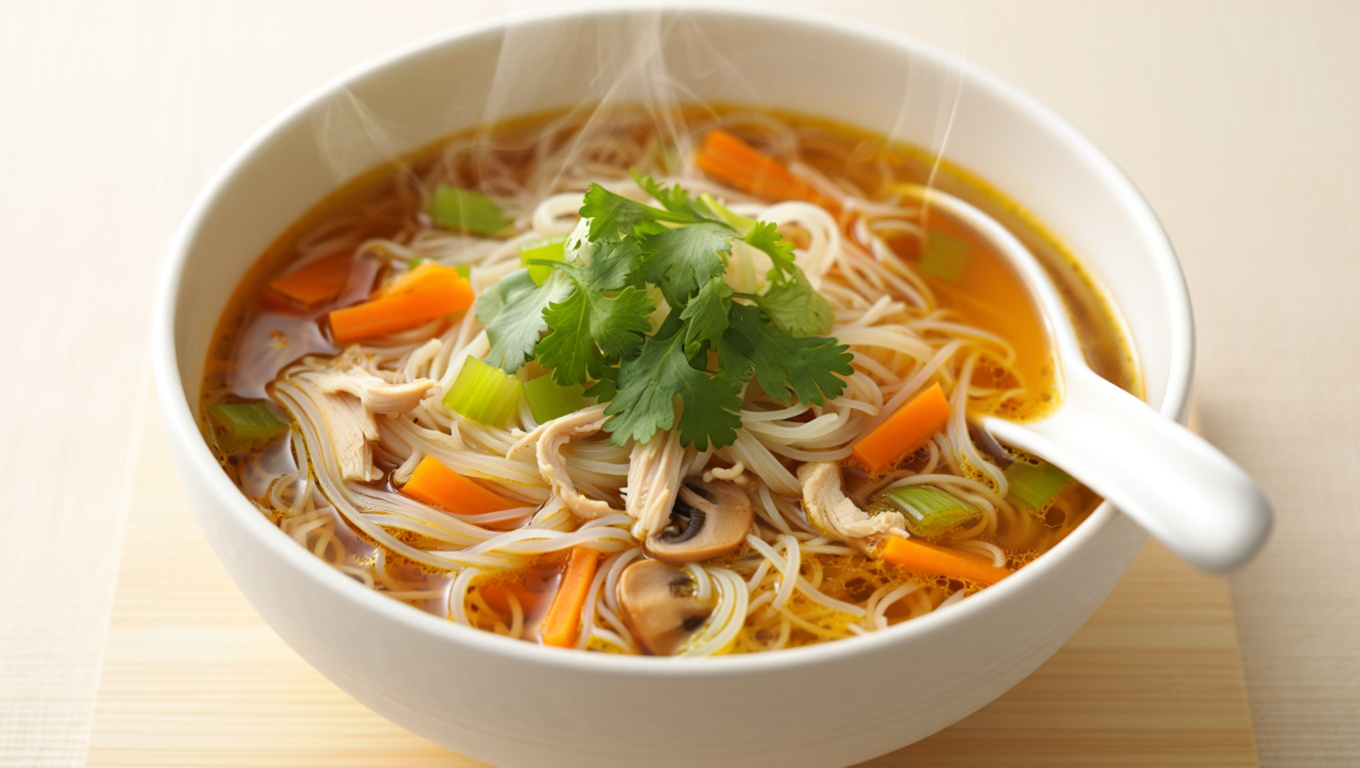 Spicy Chicken Soup with Noodles
