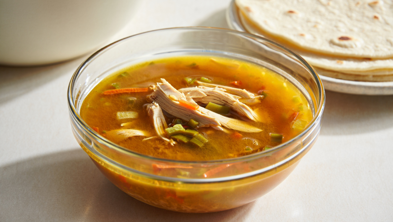 Spicy Chicken Soup with Tortillas