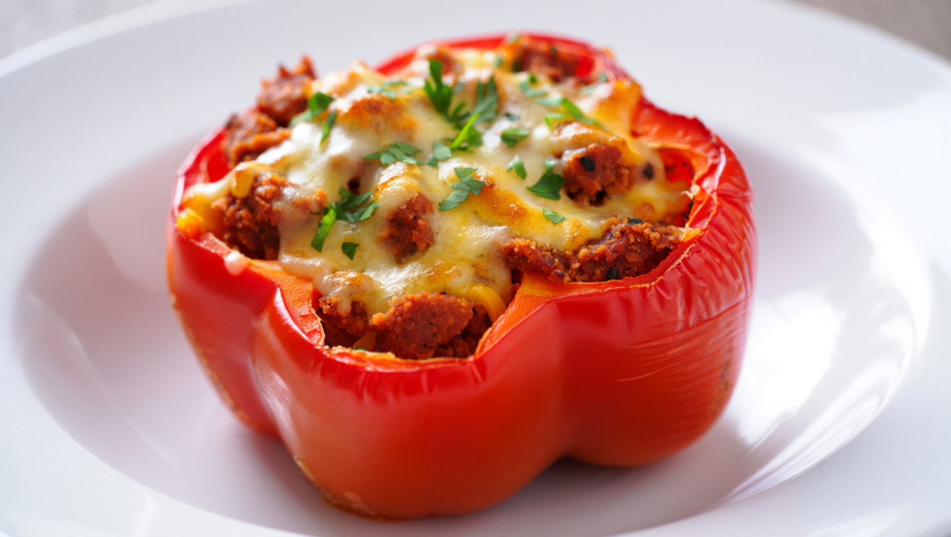 Spicy Chorizo Stuffed Peppers