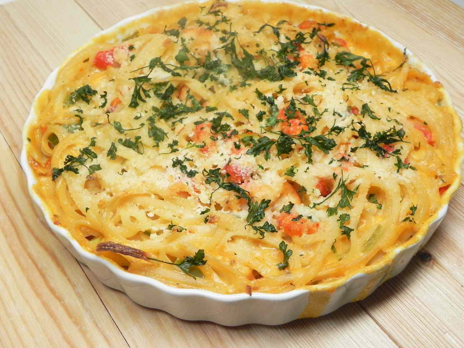 Spicy Crawfish Pasta Bake