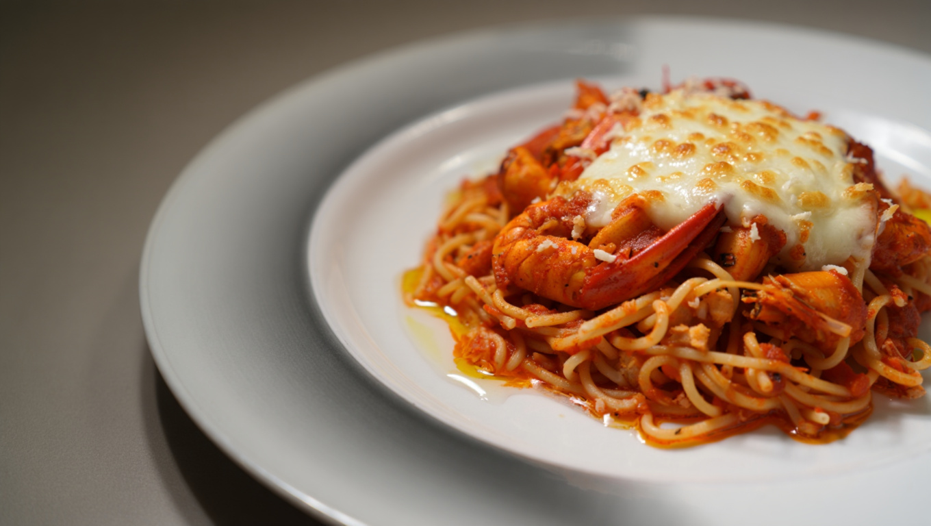 Spicy Crawfish Pasta Bake