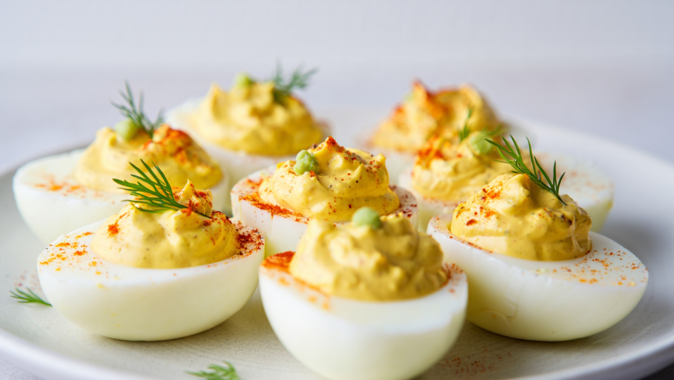 Spicy Creamy Deviled Eggs