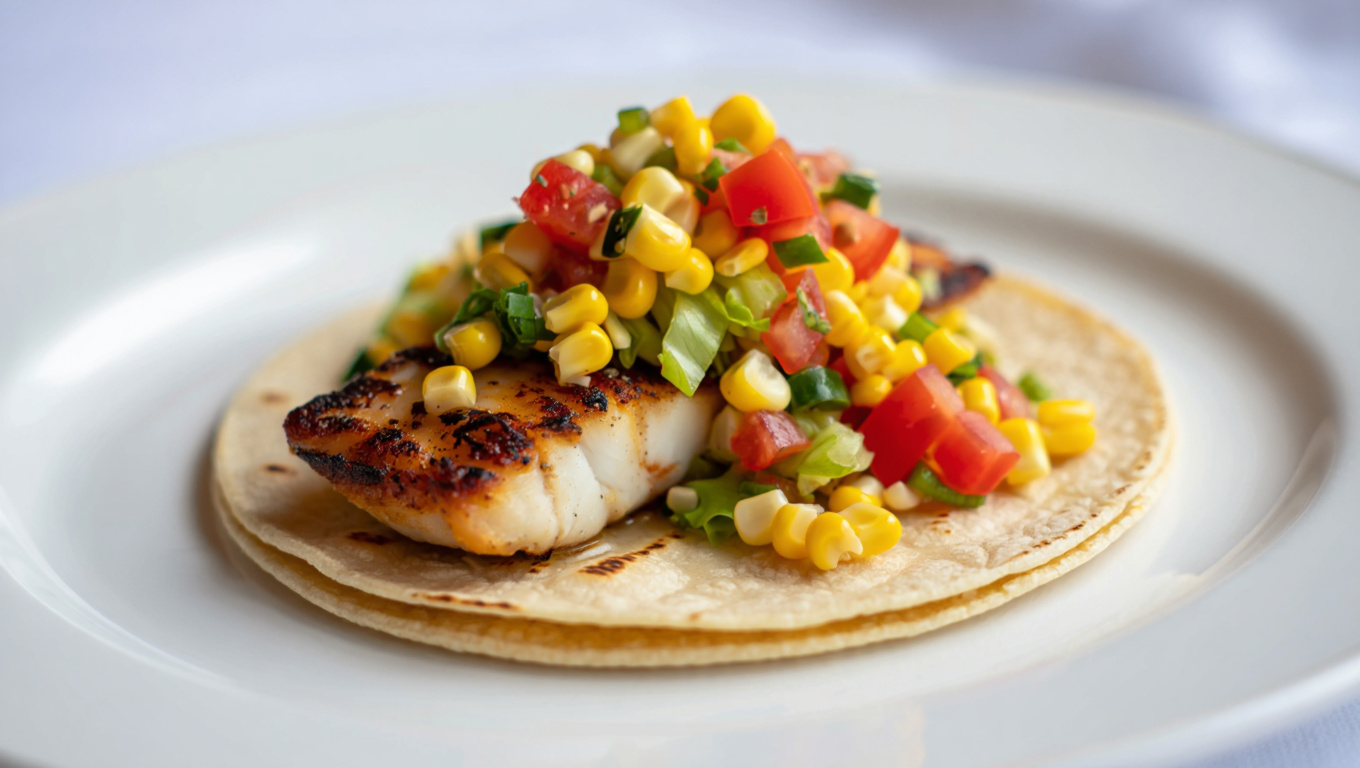 Spicy Fish Tacos with Corn Salsa