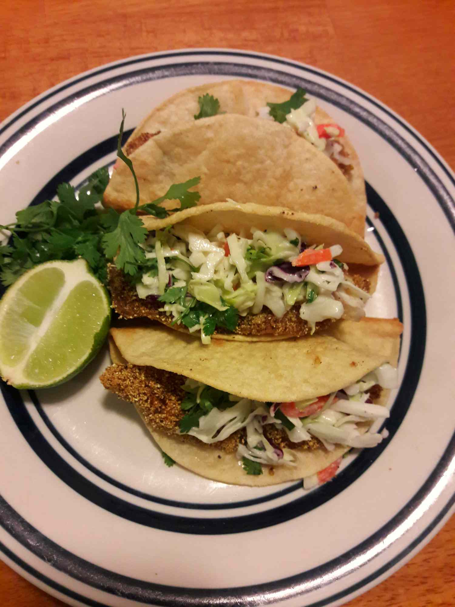 Spicy Fish Tacos with Lime Sauce