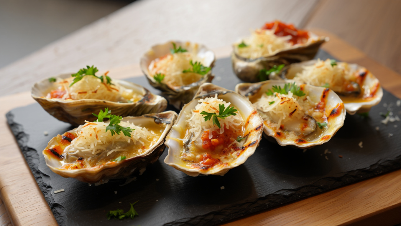 Spicy Grilled Oysters