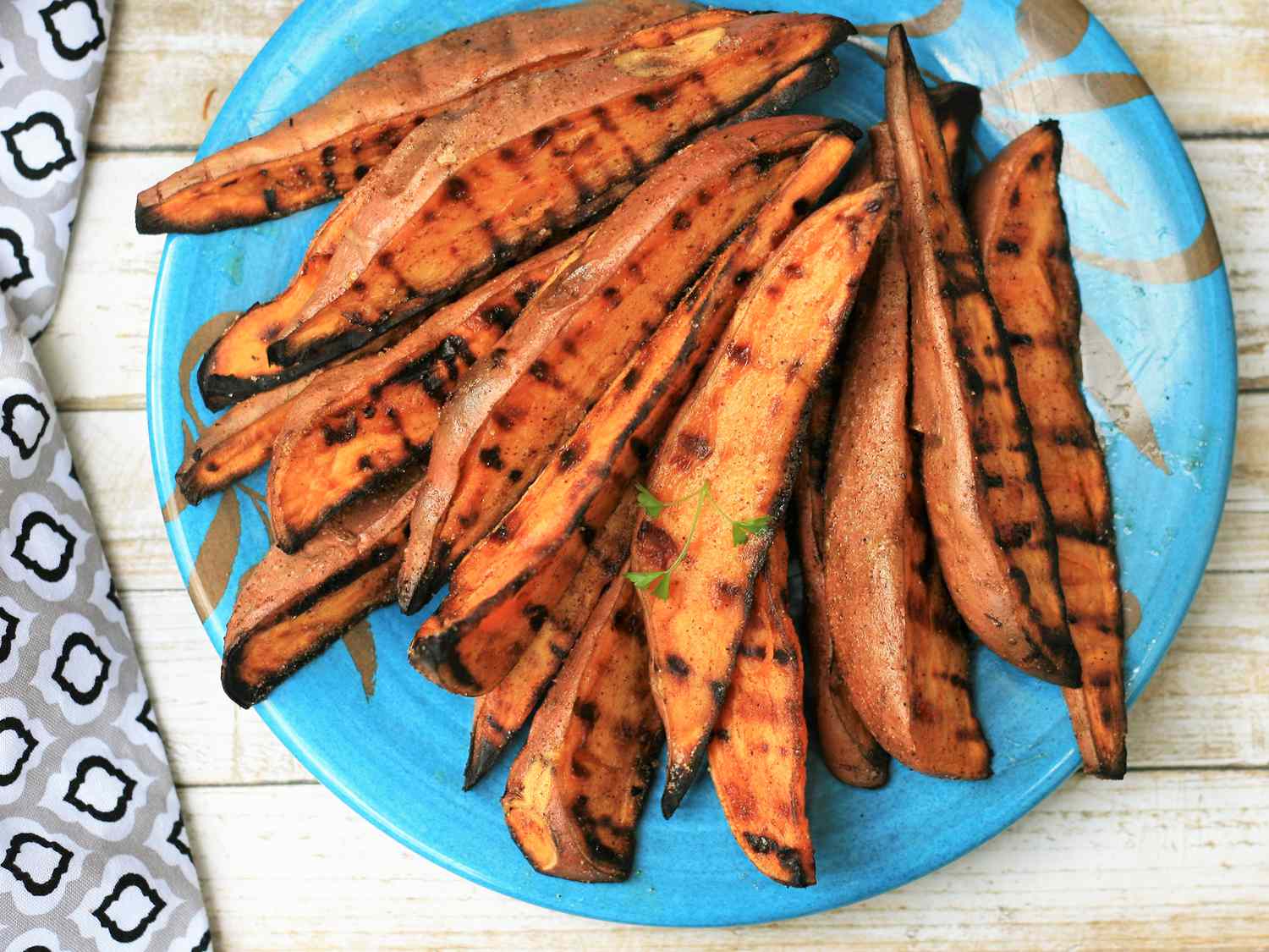 Spicy Grilled Sweet Potato Wedges