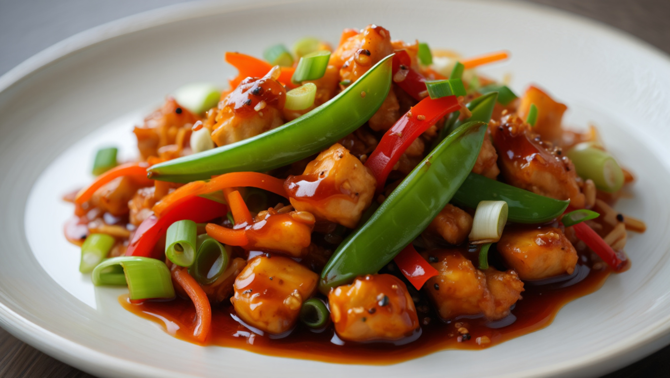 Spicy Hunan Chicken with Vegetables
