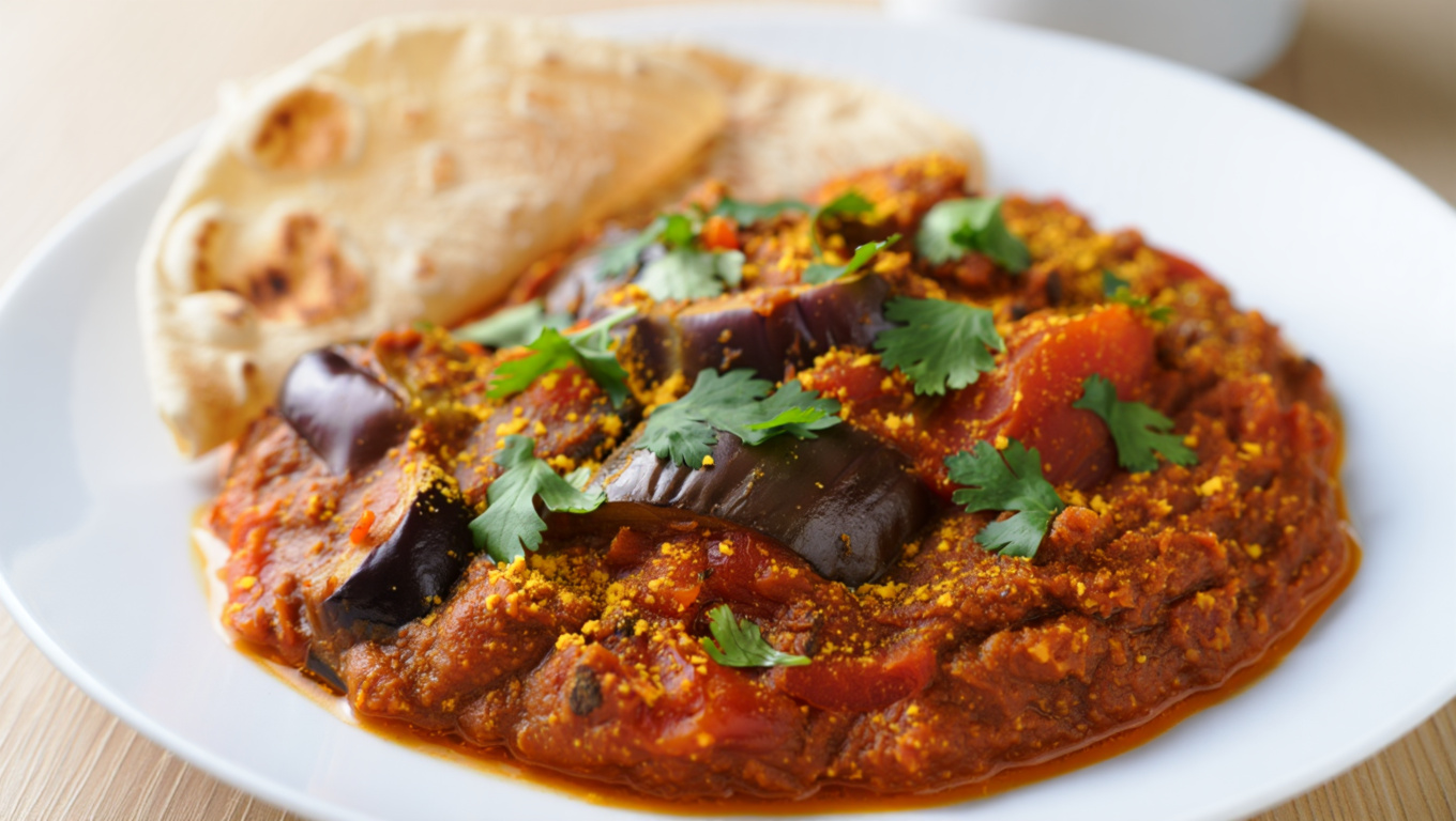 Spicy Indian Eggplant Bhurtha