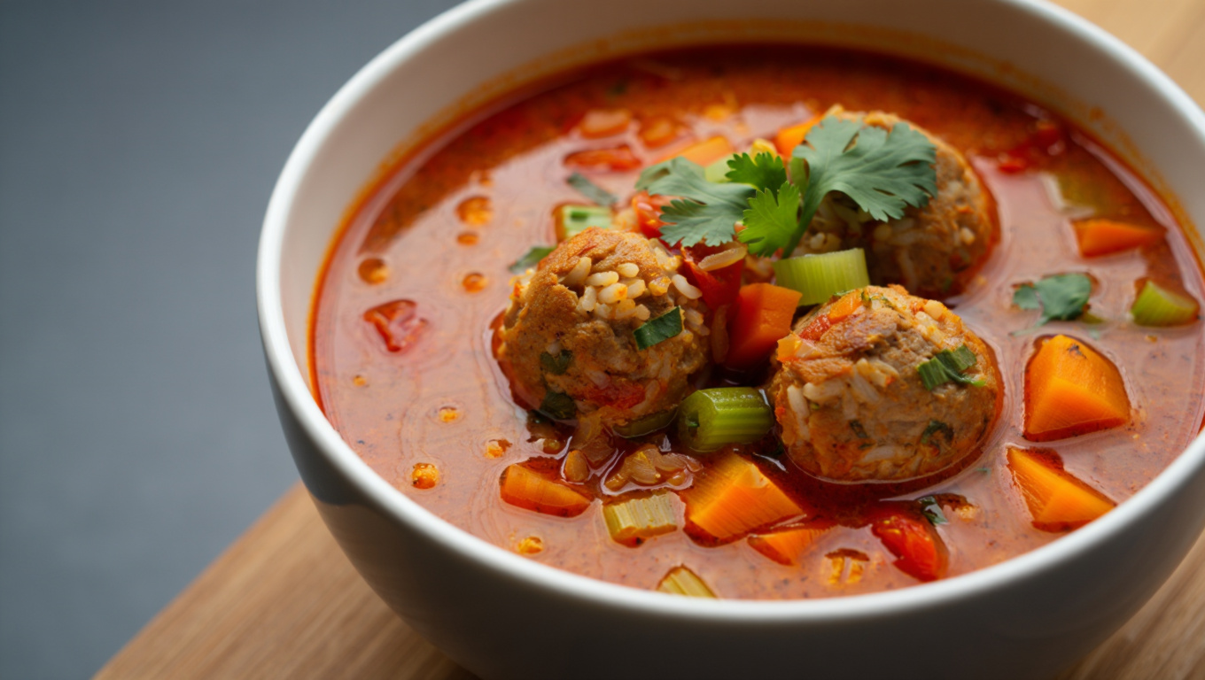 Spicy Meatball Soup