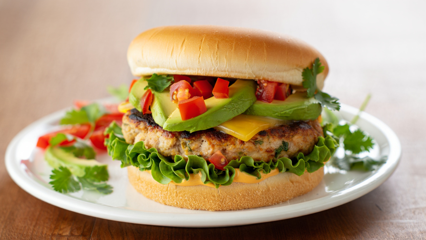 Spicy Mexican Turkey Burger