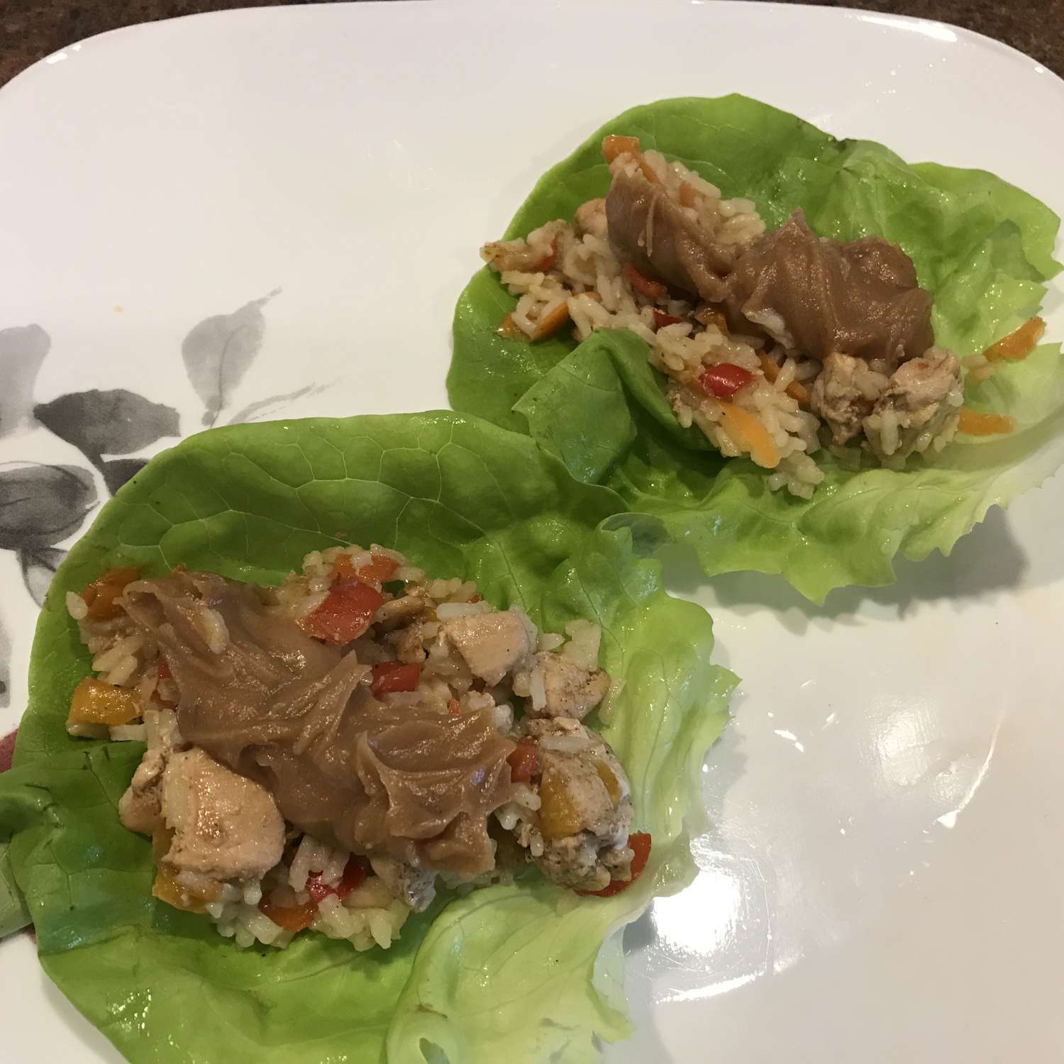Spicy Peanut Cauliflower Rice Wraps