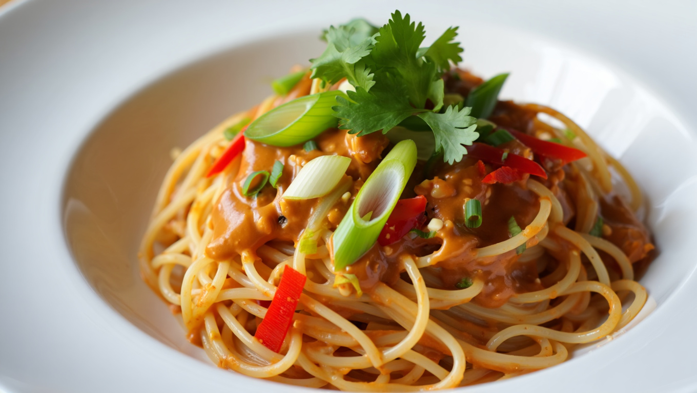 Spicy Peanut Chinese Pasta Salad
