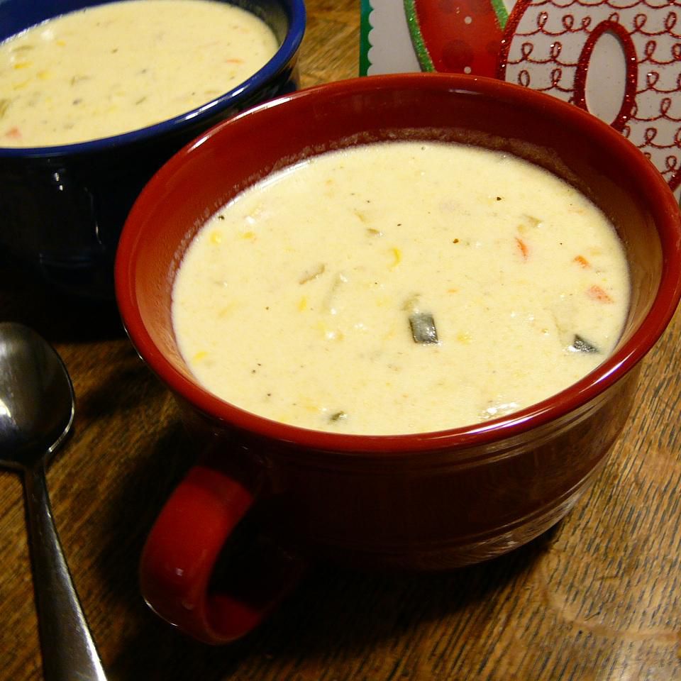 Spicy Poblano Corn Chowder