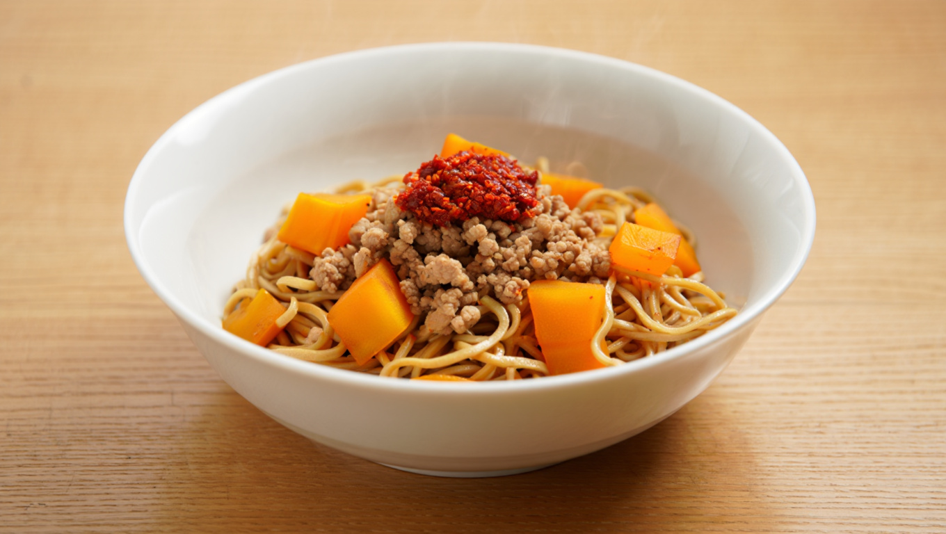 Spicy Pork and Pumpkin Noodles