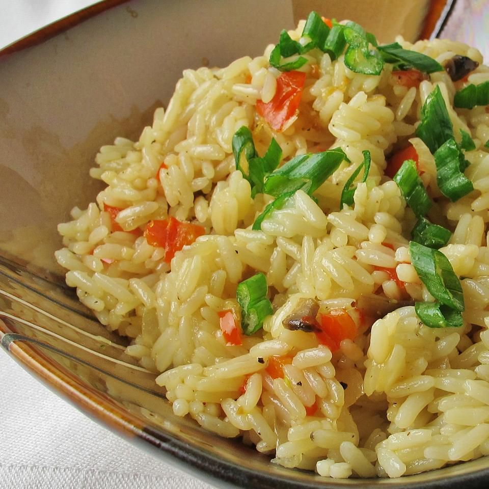 Spicy Roasted Pepper Rice Pilaf