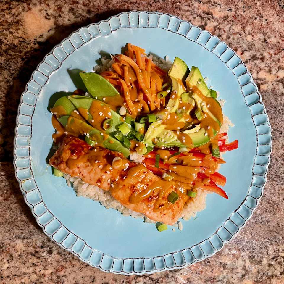 Spicy Salmon Rice Bowls
