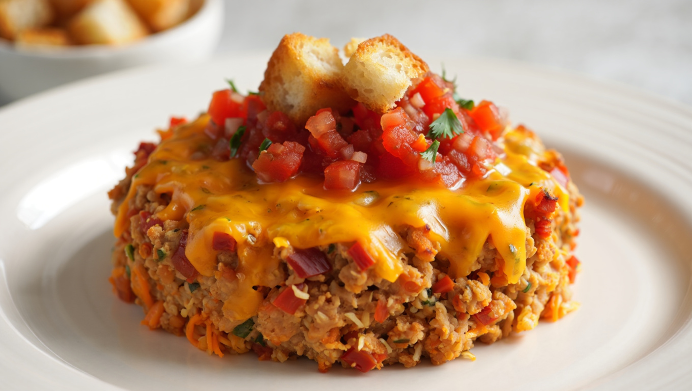 Spicy Salsa Chicken Meatloaf
