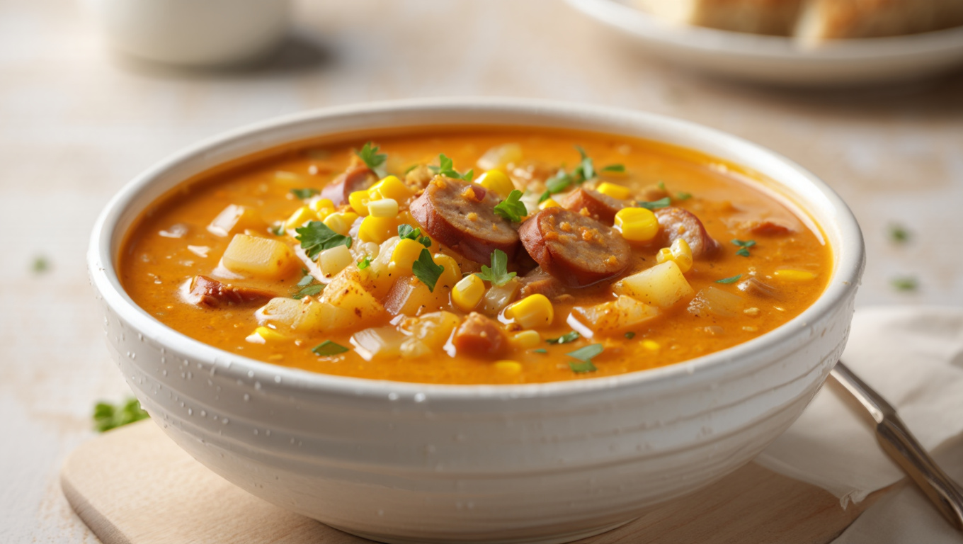 Spicy Sausage Corn Chowder
