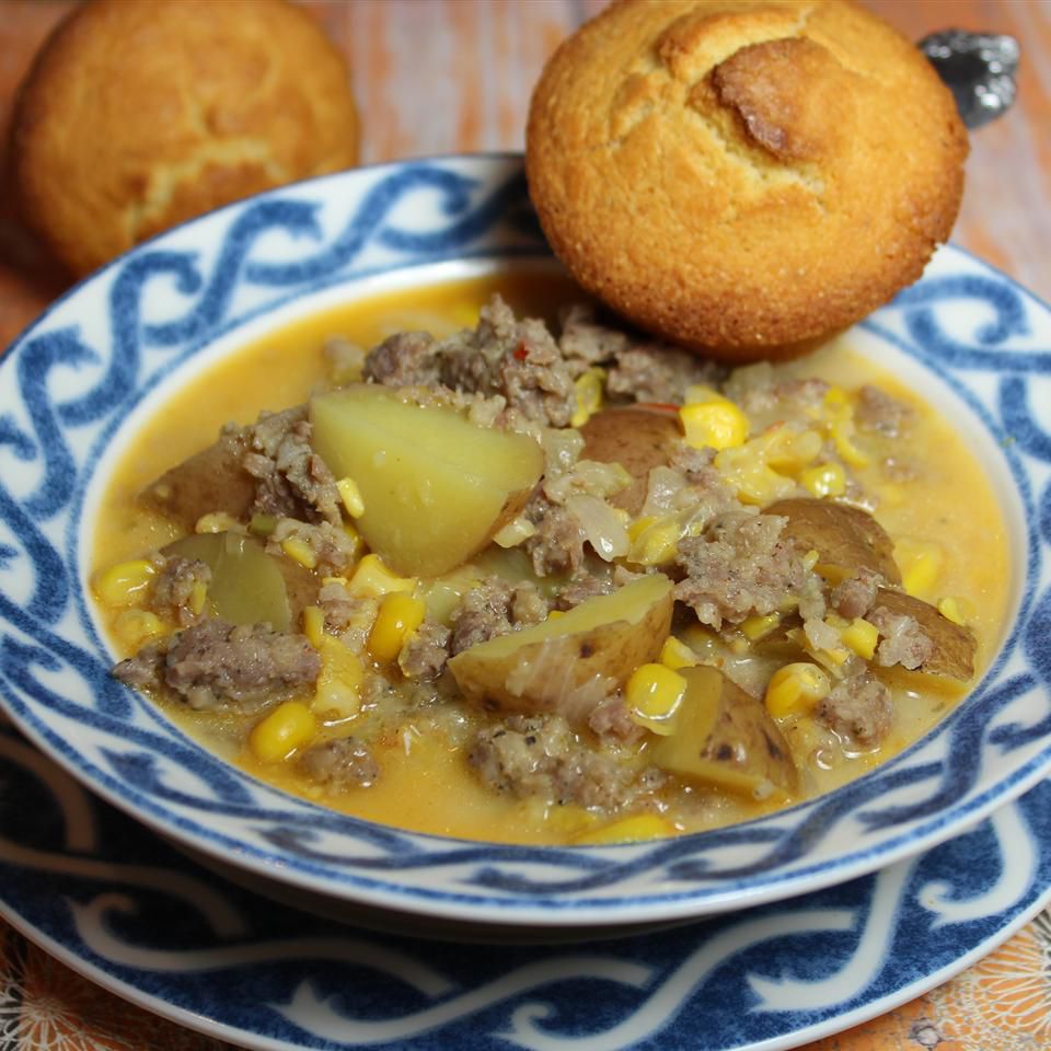 Spicy Sausage Corn Chowder