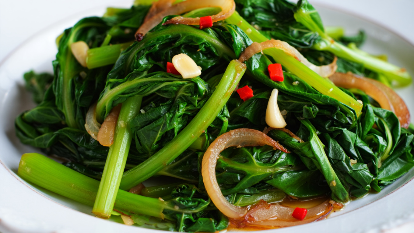 Spicy Sautéed Dandelion Greens
