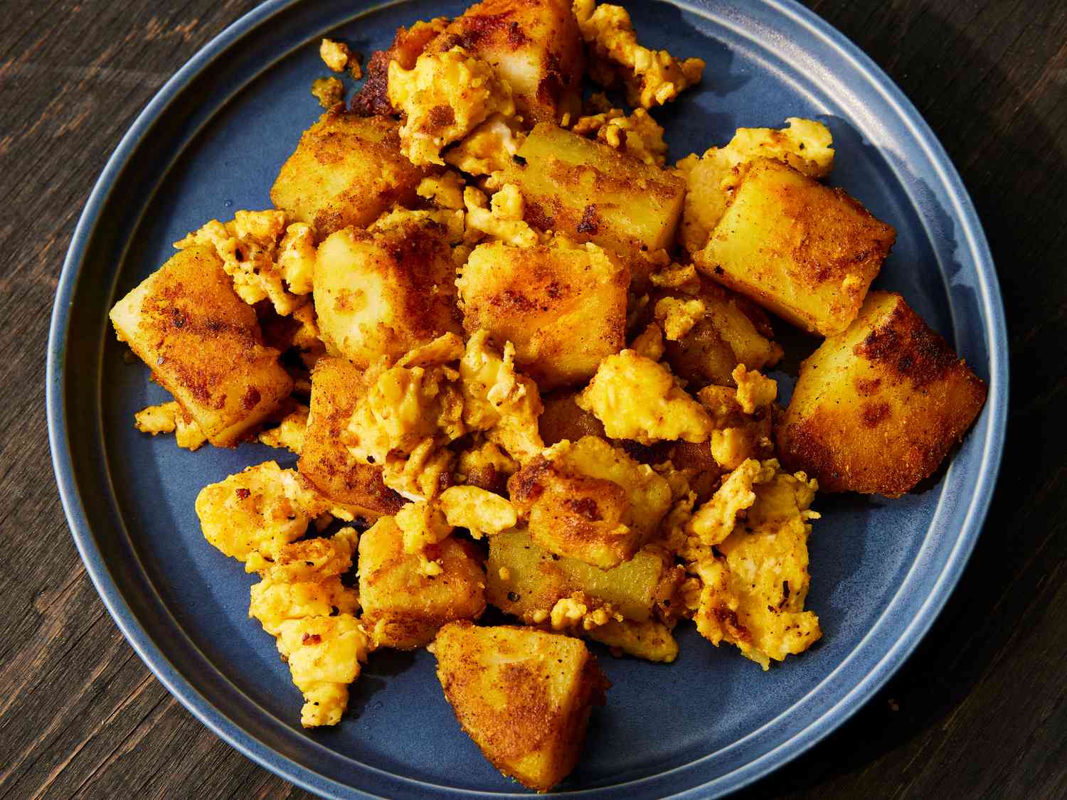 Spicy Scrambled Eggs with Potatoes