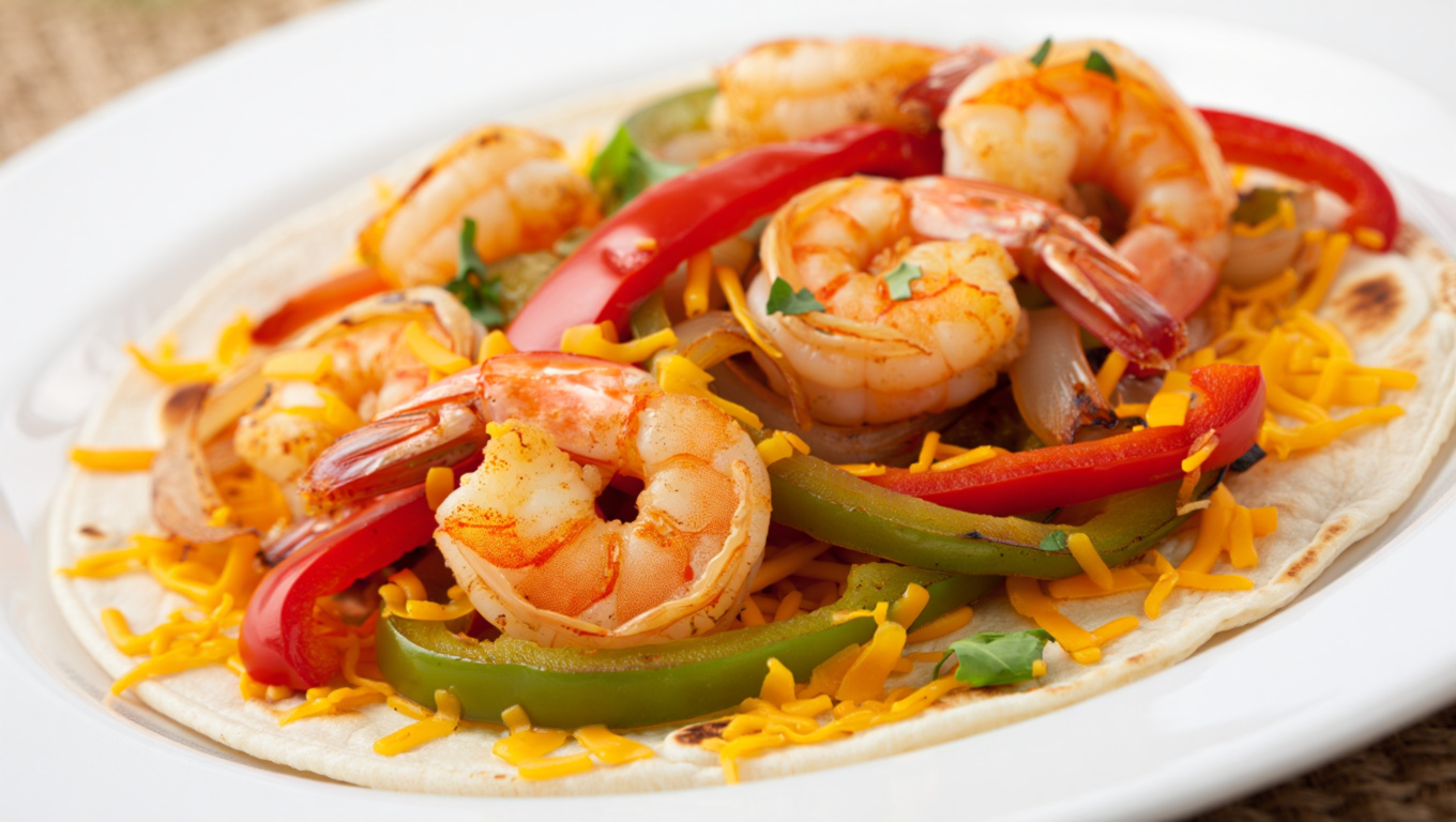 Spicy Shrimp Fajitas