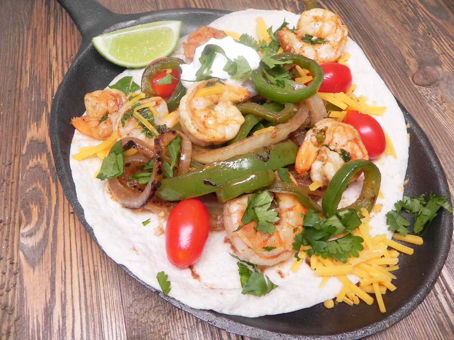 Spicy Shrimp Fajitas