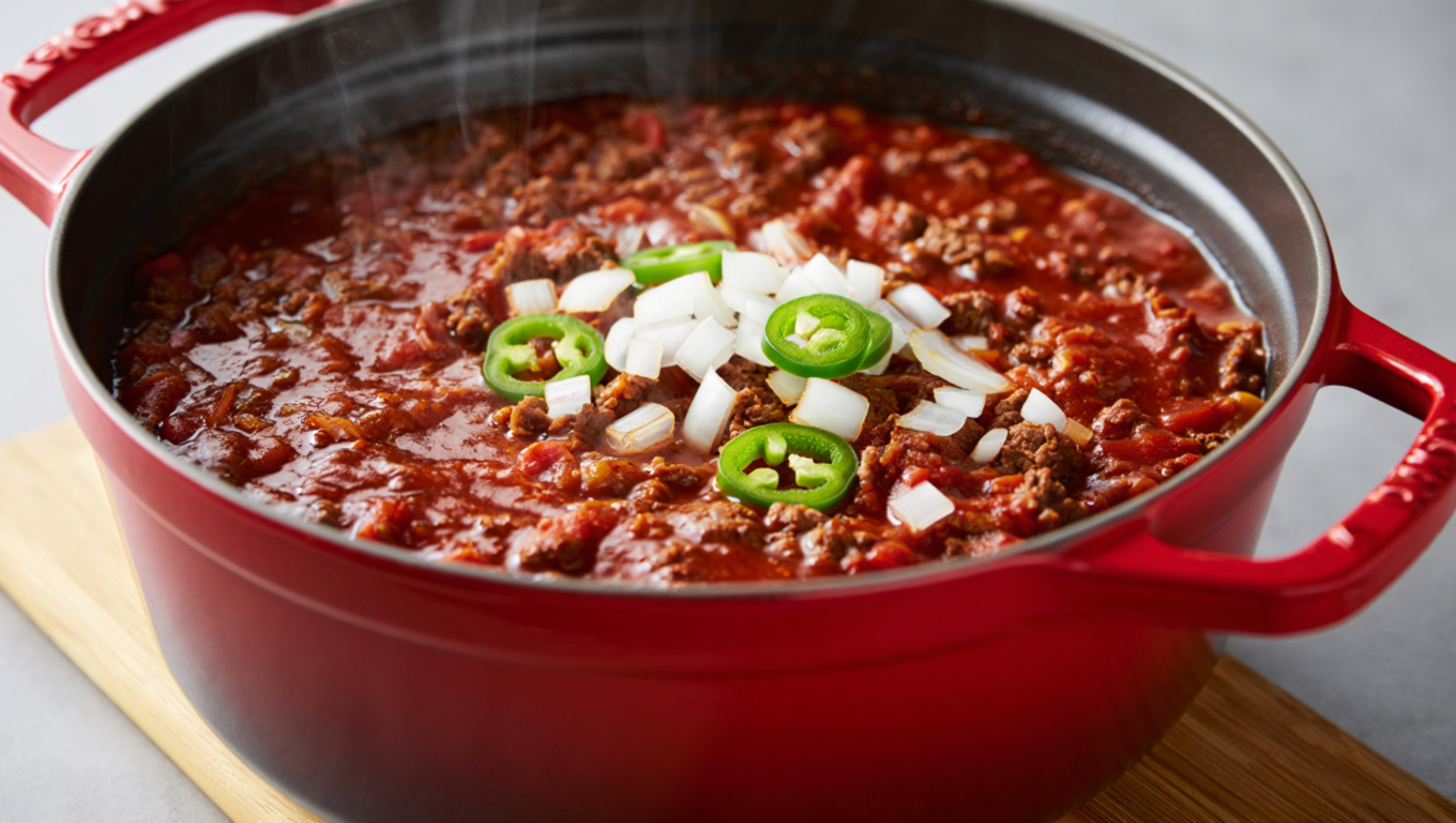 Spicy Slow-Cooked Beef Chili