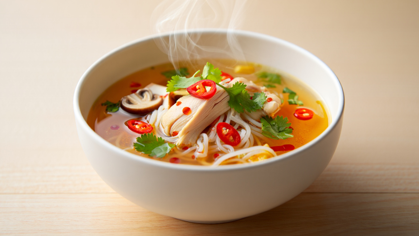 Spicy Thai Chicken Hot and Sour Soup