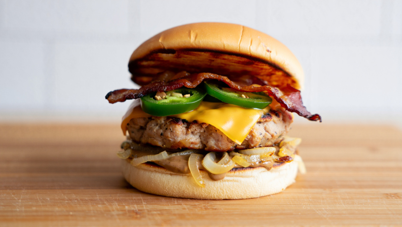 Spicy Turkey Bacon Burgers